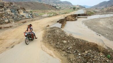 Gov report: Floods in Abyan and Taiz affect hundreds of displaced families., Delete Falstop (.) from the end of the address