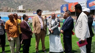 Martyrs Stadium in Taiz handed over to the Youth and Sports Office after turf installation completion.