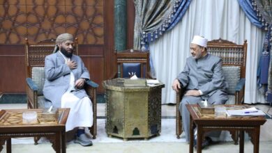 Minister of Religious Affairs discusses with the Grand Imam of Al-Azhar the status of dispatched students and renewal of cooperation protocol.