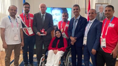 Ambassador Yassin meets with the Yemeni delegation participating in the 2024 Paris Paralympic Games.