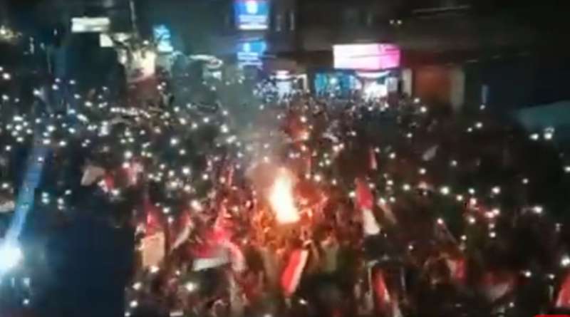 Despite militia threats, Yemenis celebrate the September 26 Revolution with bonfires and fireworks.