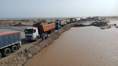 Joint official efforts successfully open a surface bridge route in Wadi Bana, Abyan.