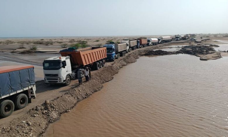 Joint official efforts successfully open a surface bridge route in Wadi Bana, Abyan.