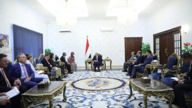 The Chairman of the Presidential Leadership Council receives European Union ambassadors in Aden.