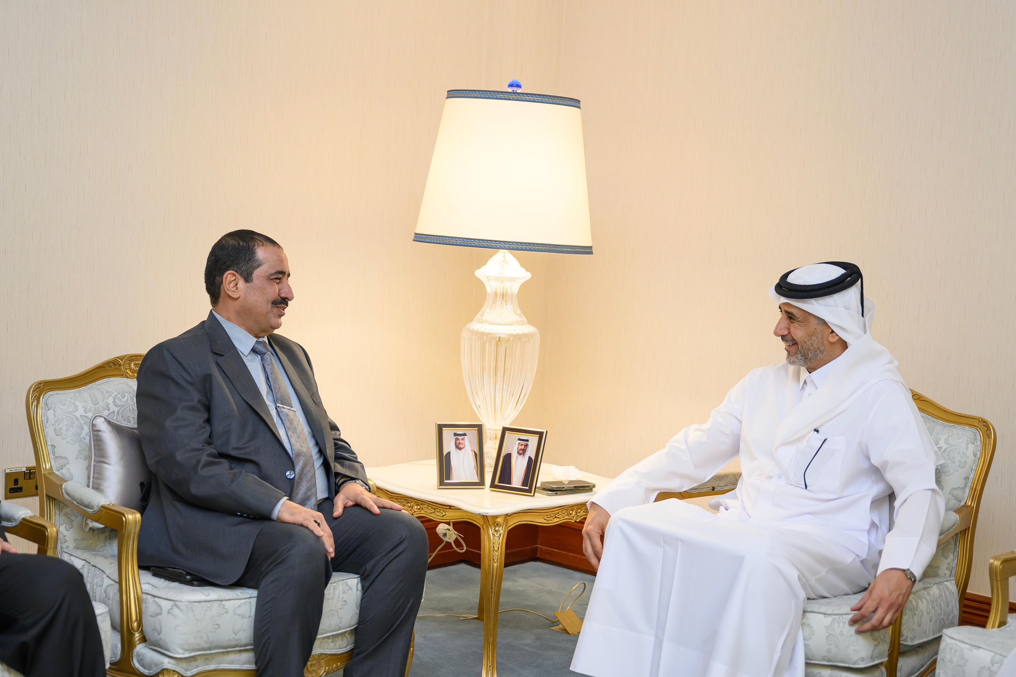 The Interior Minister meets Qatar's Minister of State for Interior in Doha during the opening of "Milipol Qatar."