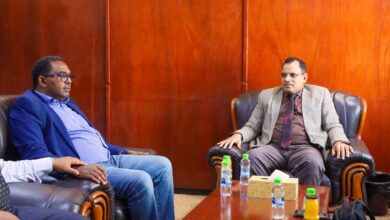 The Minister of Agriculture and Irrigation discusses agricultural and fisheries interventions with a FAO representative.