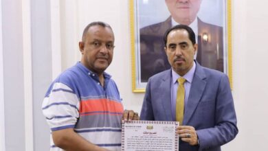 The Ministry of Youth grants temporary recognition to Al-Habilin Club in Lahij and discusses the state of sports in Taiz.