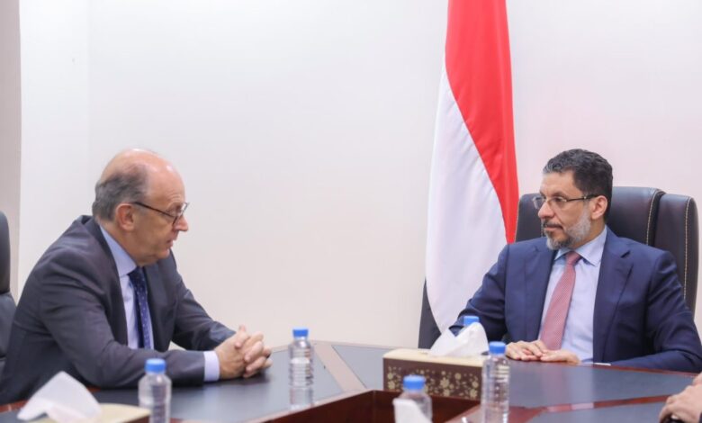 The Prime Minister met with the Spanish Ambassador in Aden to discuss bilateral relations and cooperation.