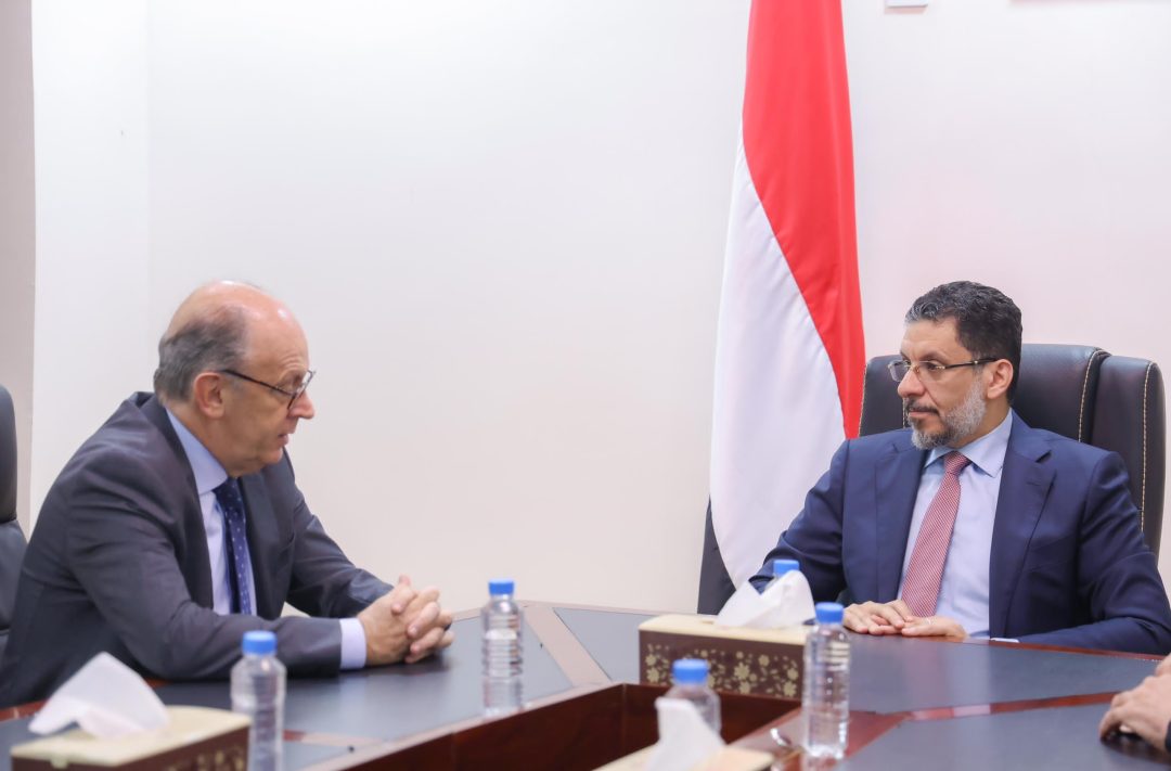 The Prime Minister met with the Spanish Ambassador in Aden to discuss bilateral relations and cooperation.