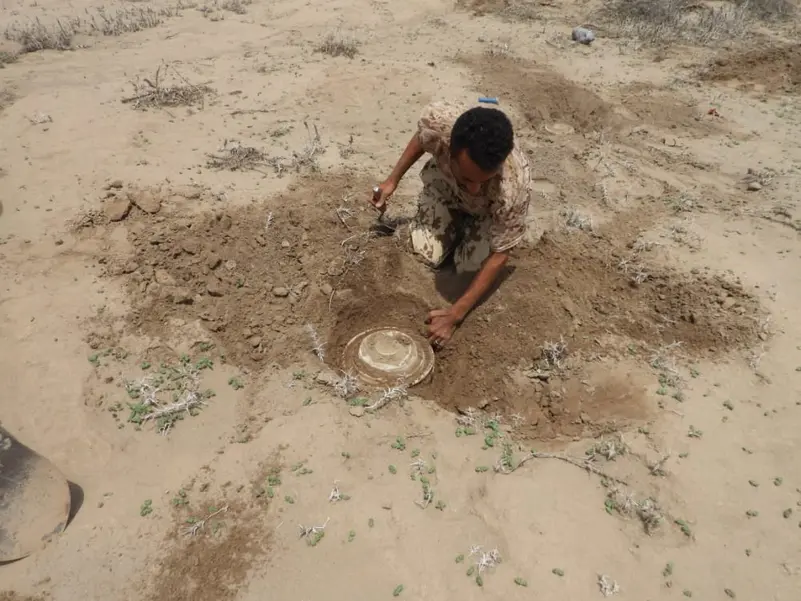 UN reports three civilians killed or injured by landmine explosions in Al Hudaydah during September.