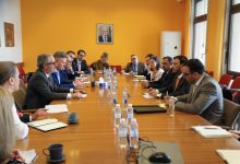 Dr. Abdullah Al-Alimi, a member of the Presidential Leadership Council, discusses Yemen's situation with EU ambassadors.