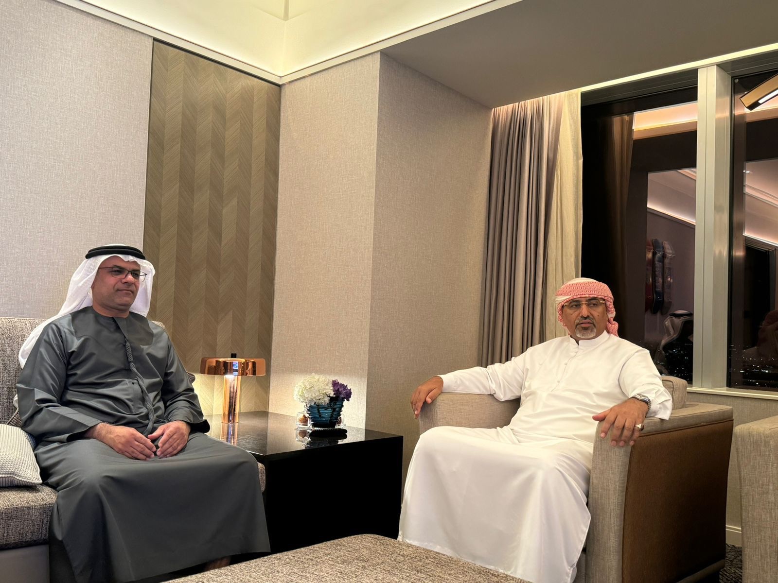 Major General Al-Zubaidi meets with the Ambassador of the United Arab Emirates.