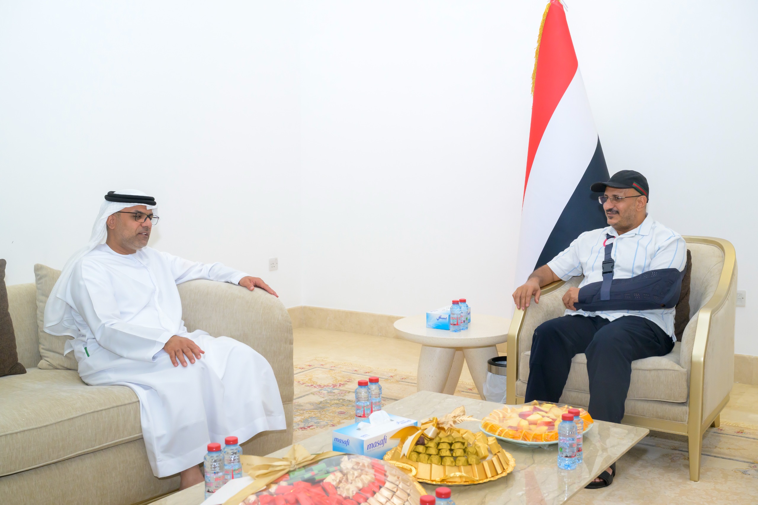 Tariq Saleh discusses the latest developments with the UAE ambassador.