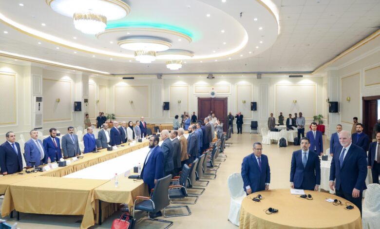 The Prime Minister attends the launch ceremony of the National Coalition of Political Parties in Aden.