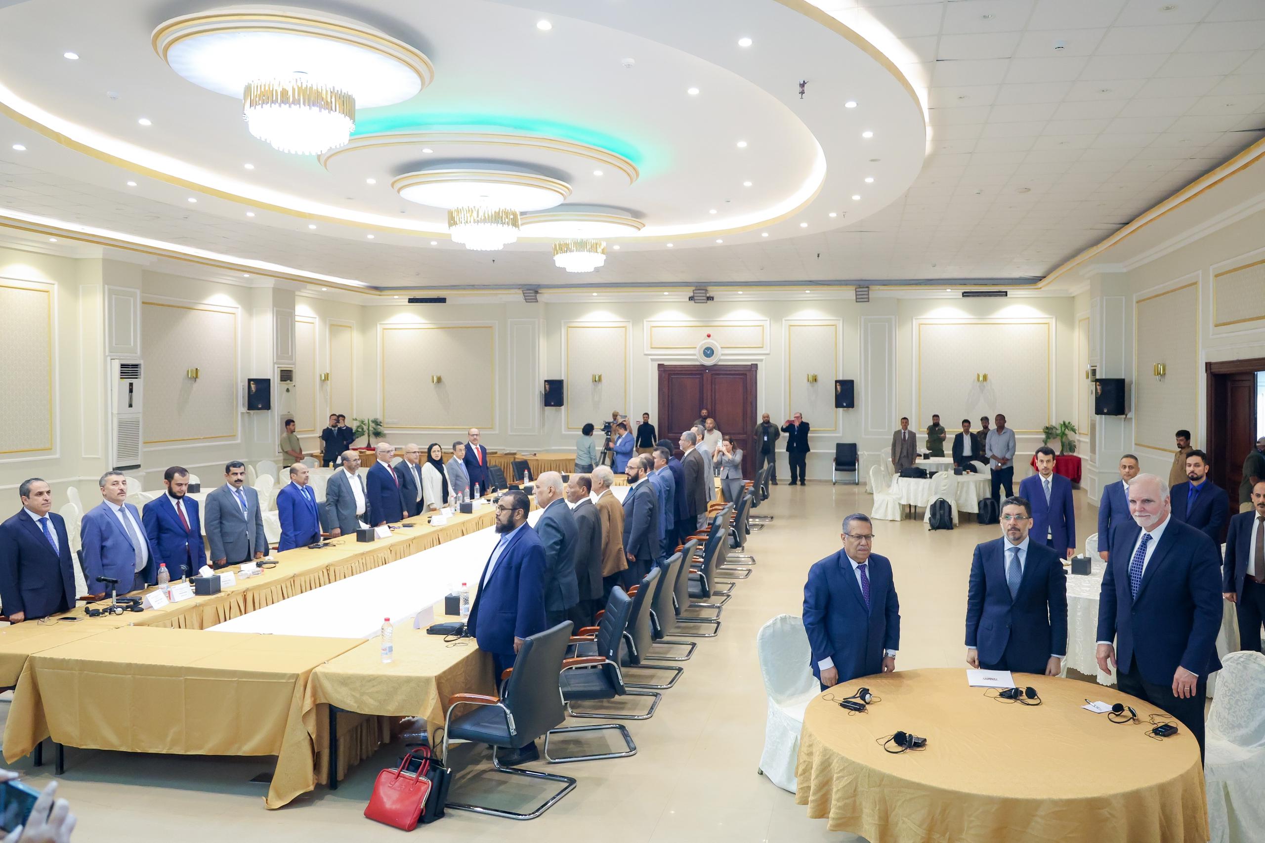 The Prime Minister attends the launch ceremony of the National Coalition of Political Parties in Aden.