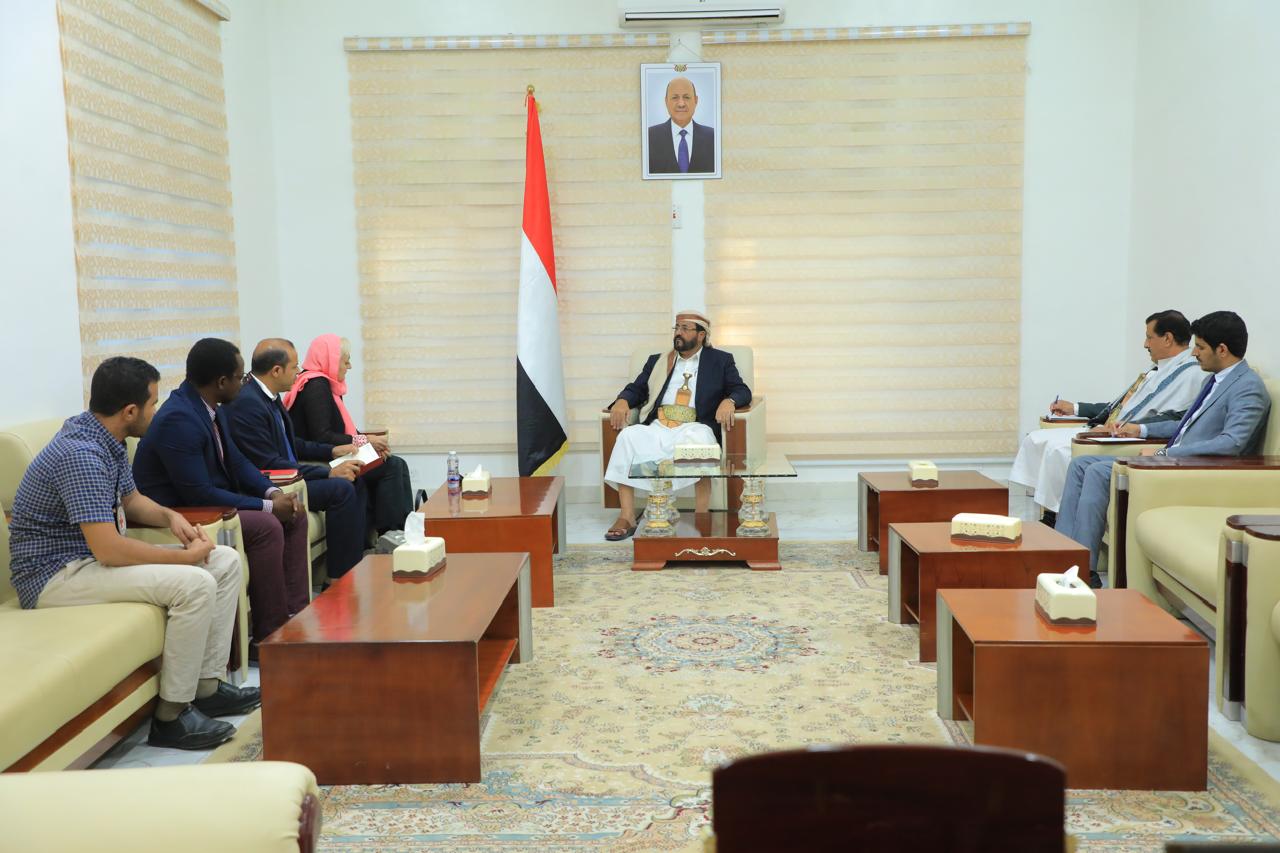 Yemen's Presidential Leadership Council member, Gen. Sultan al-Aradah, discusses Red Cross humanitarian projects in Yemen.