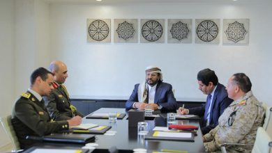 Council member Major General Sultan Al-Aradah discusses enhancing military and security cooperation with the Egyptian military attaché.