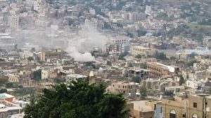 Houthi militia intensifies shelling of residential neighborhoods in northern Taiz city.