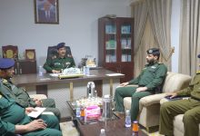 The Interior Minister inspects operations at the Valley and Desert Police Department in Hadramaut.