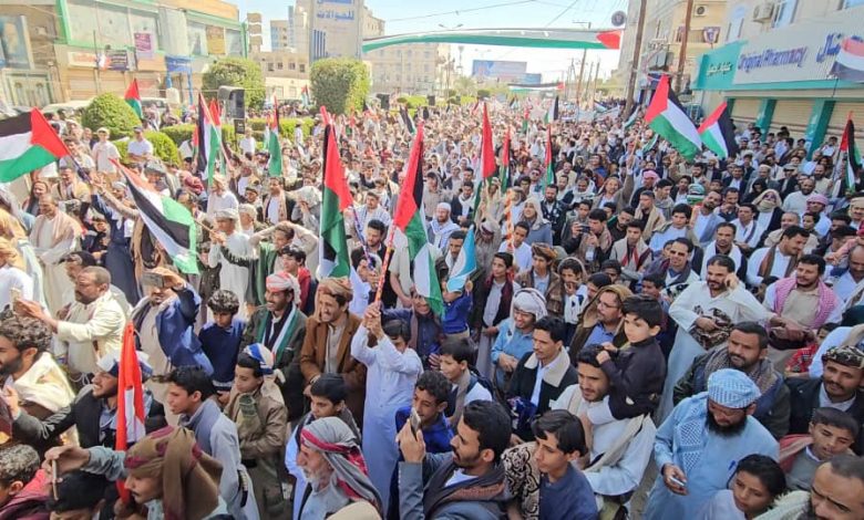 Public demonstrations continue in Marib to show solidarity with Gaza and condemn ongoing occupation crimes.