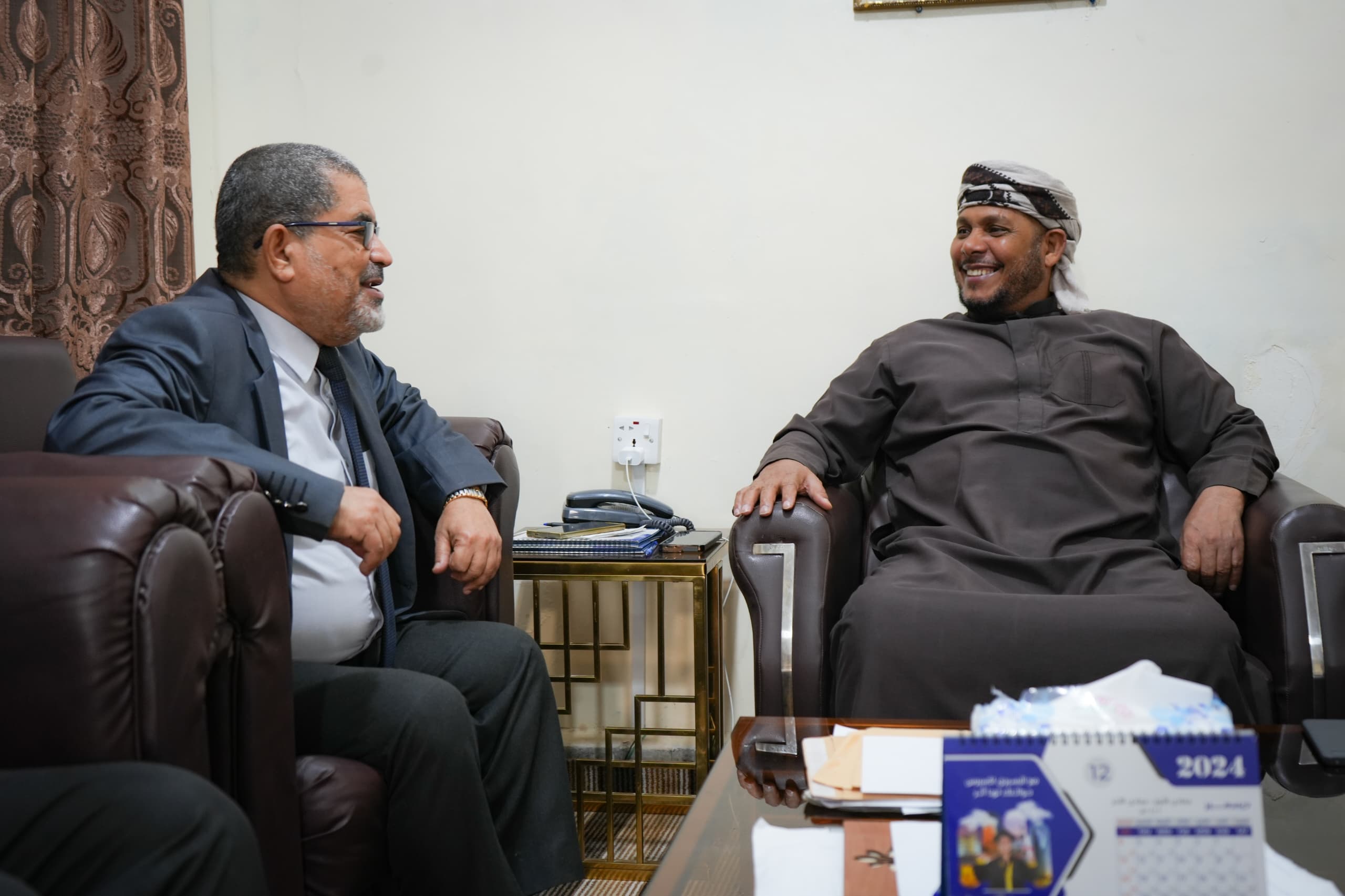 The Governor of Socotra and the President of Hadhramout University discuss advancements in higher education in the province.