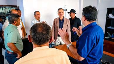 The State Minister and Governor of Aden reviews progress at the Third Electricity Zone and inspects the abattoir facility.