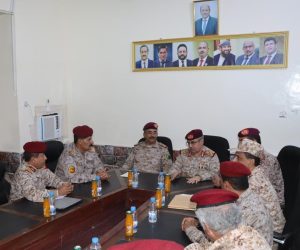 The Head of Operations visits the Intelligence and Reconnaissance Agency headquarters in Aden.