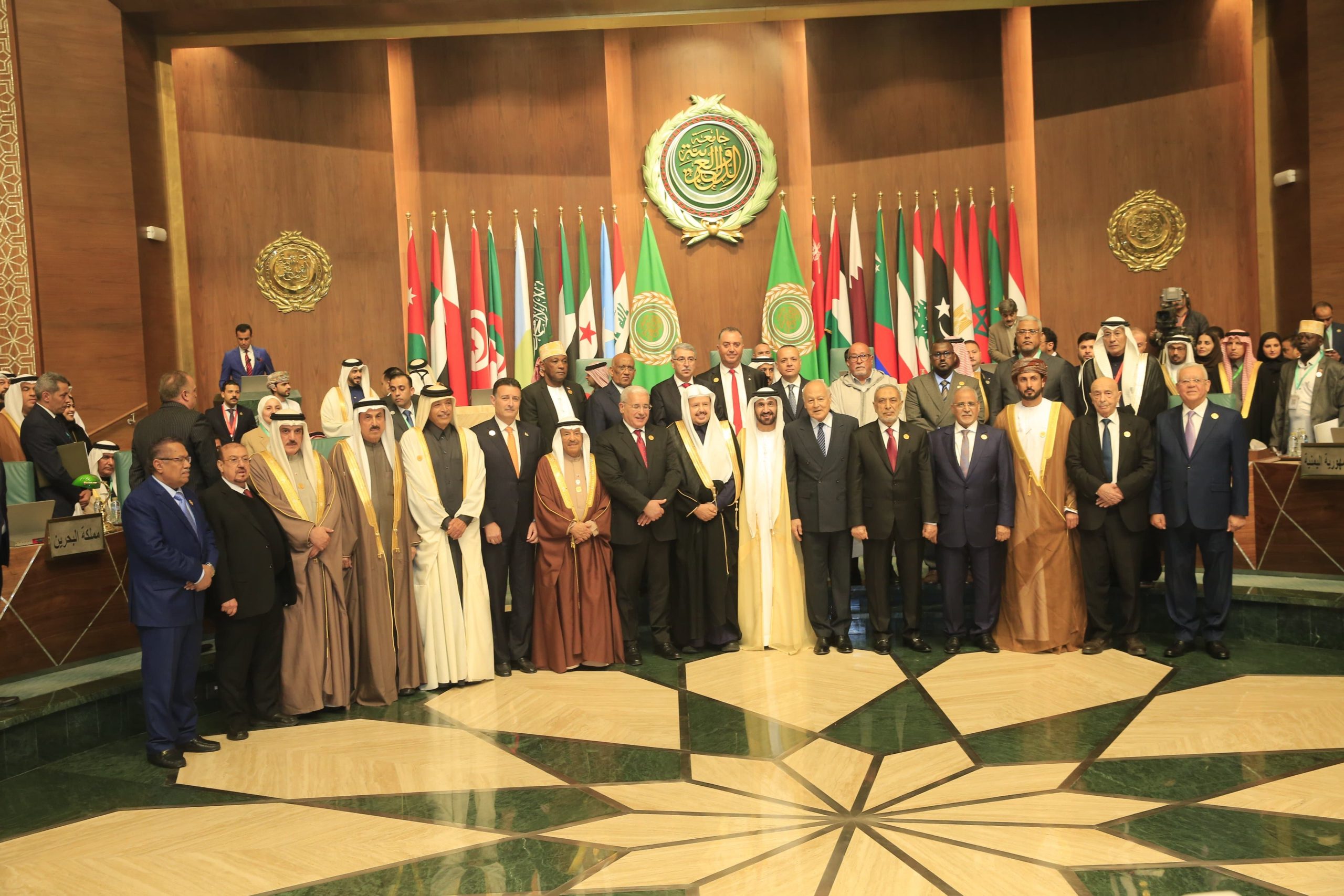 The Speakers of the House of Representatives and the Shura Council participate in the 7th Arab Parliament Conference.