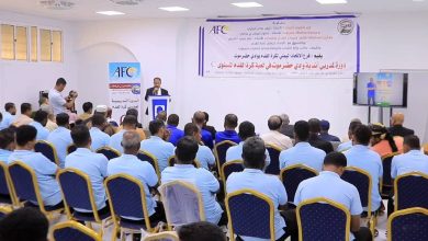 Training course for football club coaches in Wadi Hadramout concludes successfully.