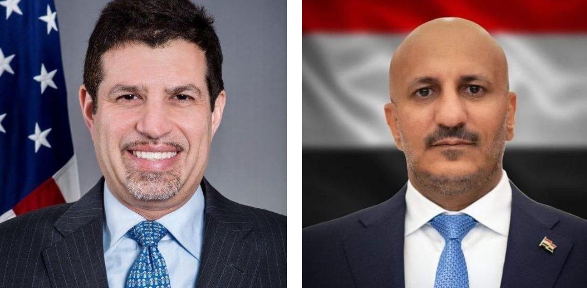 Council member Tariq Saleh discusses strategies to counter Iran's threats in Yemen with the U.S. ambassador.