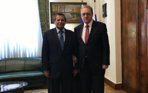 Our ambassador to Russia meets with the Russian president's special envoy for the Middle East and North Africa.