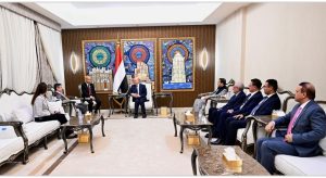 The Chairman of the Leadership Council receives the Ambassador of the United States.