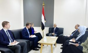 The Deputy Foreign Minister meets with the Head of the Political Affairs Section of the UN envoy's office in Yemen.