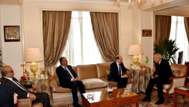 The Foreign Minister discusses ways to enhance joint Arab action with the Secretary-General of the Arab League.