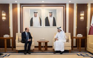 The Foreign Minister discusses with Qatar Development Fund support for development projects and enhancing mutual cooperation.