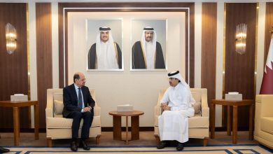 The Foreign Minister discusses with Qatar Development Fund support for development projects and enhancing mutual cooperation.