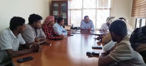 The Minister of Agriculture, Irrigation, and Fisheries inspects operations at the Ministry's office in Socotra.