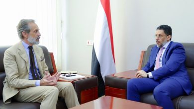 The Prime Minister received the UN Resident Coordinator in Yemen during a meeting in Aden.