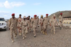 A delegation from the Ministry of Defense visits the Bab al-Mandab-Kharaz front, focusing on strategic assessments.