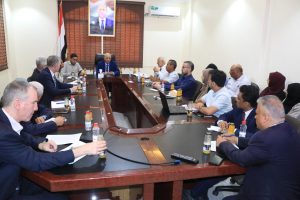 The Minister of Water and Environment discusses enhancing cooperation in water and sanitation with a World Bank team.