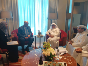 The Planning Minister discusses with the Director General of the Kuwaiti Fund support for development projects in Yemen.
