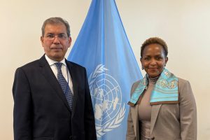 Yemen's permanent representative to the UN discusses humanitarian issues with the UN Deputy Under-Secretary-General.