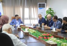An Interpol delegation discusses joint cooperation with key service facilities in Aden.