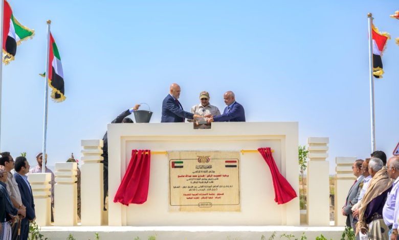 Council member Tariq Saleh inaugurates a series of road projects in celebration of the National Day on May 22.