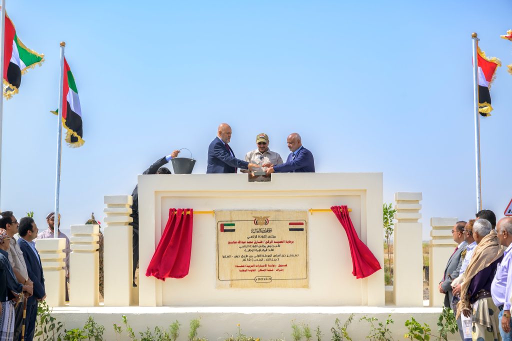 Council member Tariq Saleh inaugurates a series of road projects in celebration of the National Day on May 22.