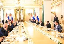 Russian President Vladimir Putin hosts a luncheon in honor of Dr. Rashad Alimi, Chairman of the Presidential Leadership Council.