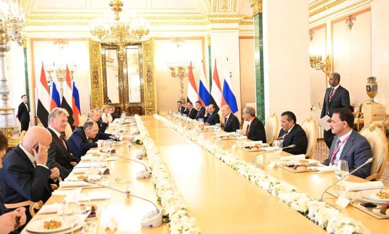 Russian President Vladimir Putin hosts a luncheon in honor of Dr. Rashad Alimi, Chairman of the Presidential Leadership Council.