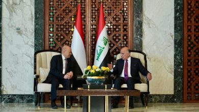 The Chairman of the Leadership Council arrives in Baghdad to participate in the regular and developmental Arab summits.
