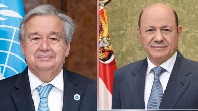 The Chairman of the Presidential Leadership Council received a congratulatory message from the UN Secretary-General for National Day, May 22.