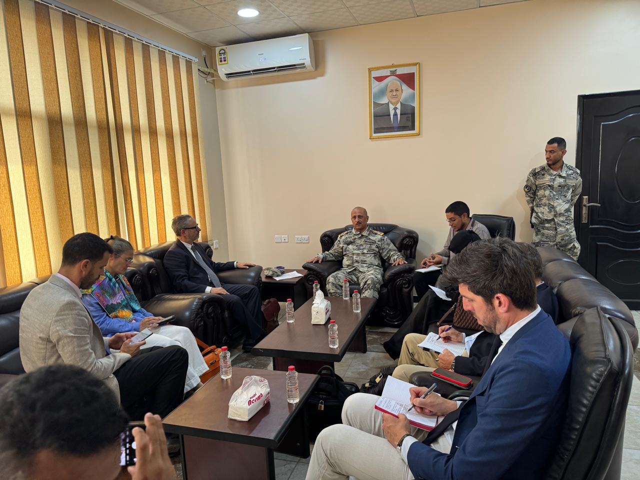 The Coast Guard Chief discusses enhancing maritime security cooperation with EU ambassadors.
